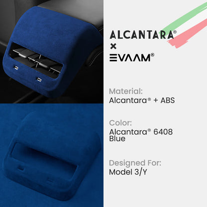 Alcantara AC Vents Trim Cover For Tesla Model 3/Y (2017-2023)-EVAAM® - EVAAM