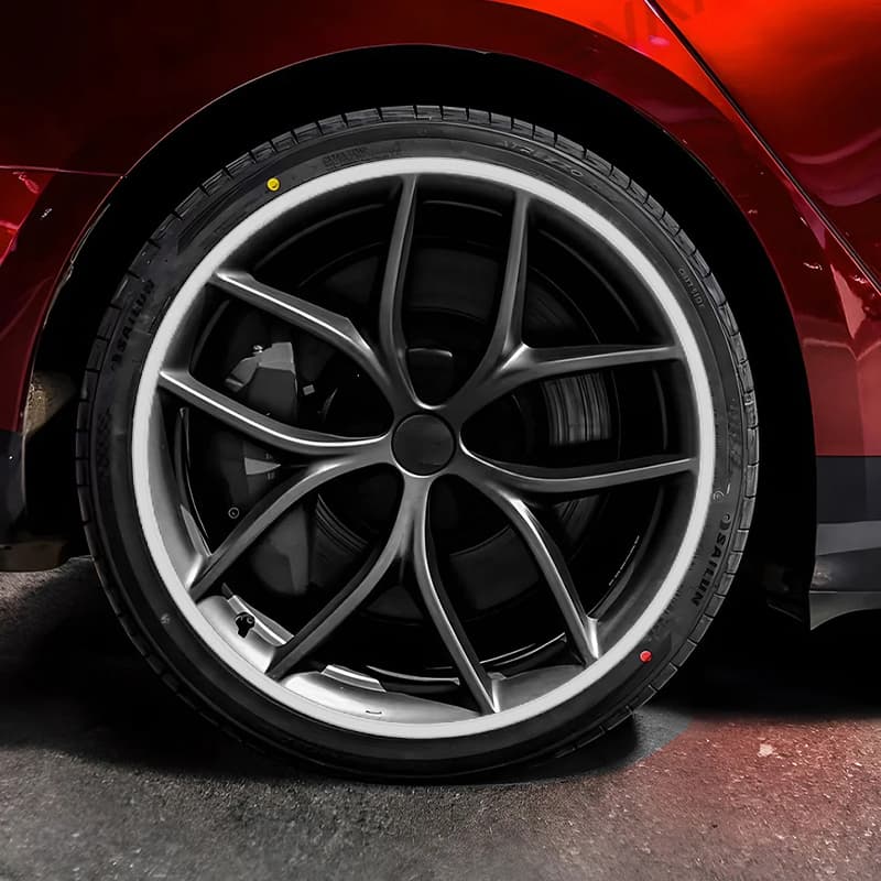 Aluminum Alloy Wheel Rim Protectors (Tesla Body Color Match) – for All Tesla Models