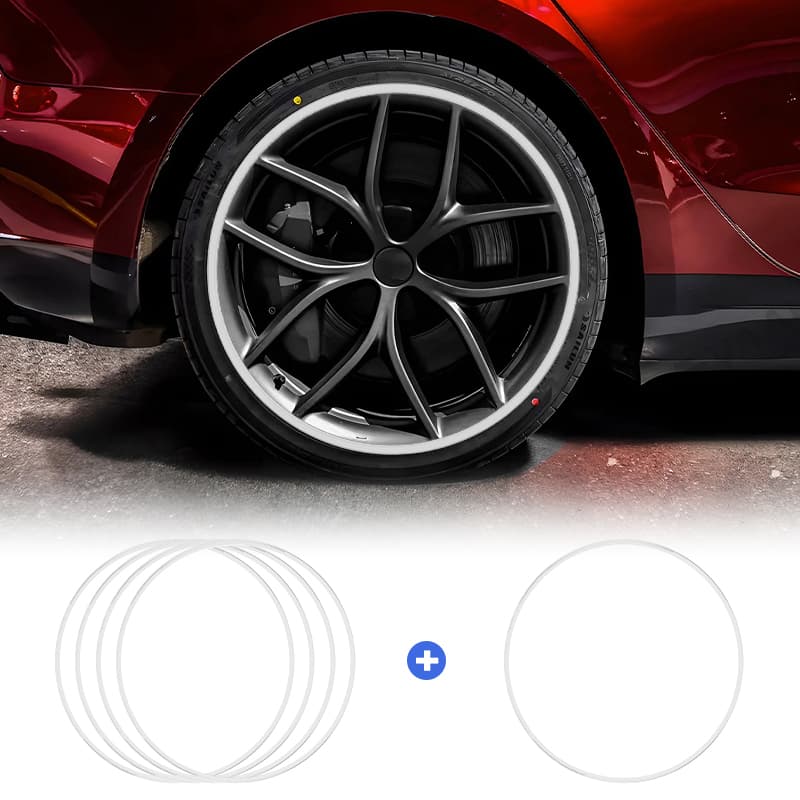 Aluminum Alloy Wheel Rim Protectors (Tesla Body Color Match) – for All Tesla Models