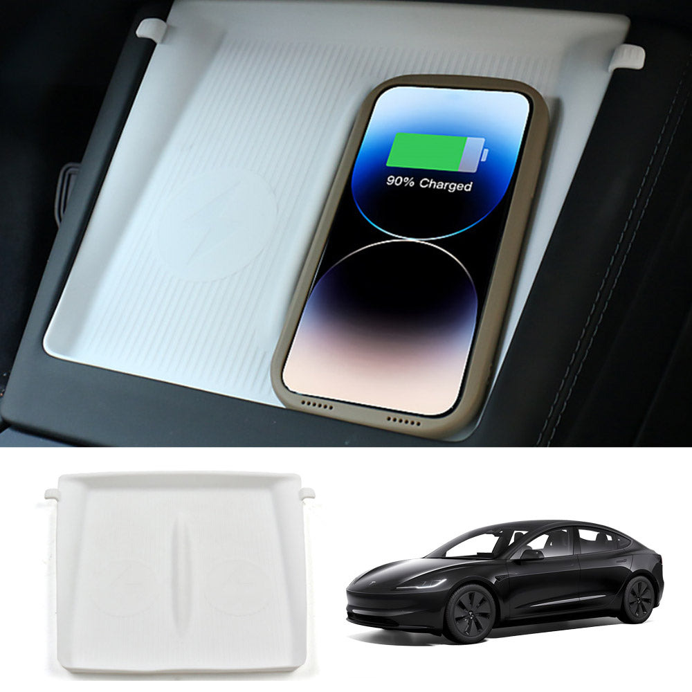 EVAAM® Wireless Silicone Charging Pad Anti-Slip for Tesla Model 3 Highland