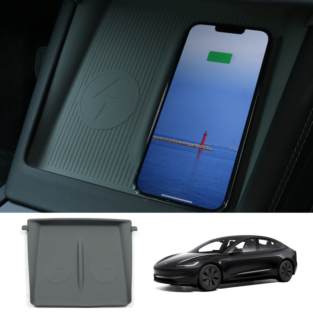 EVAAM® Wireless Silicone Charging Pad Anti-Slip for Tesla Model 3 Highland - EVAAM