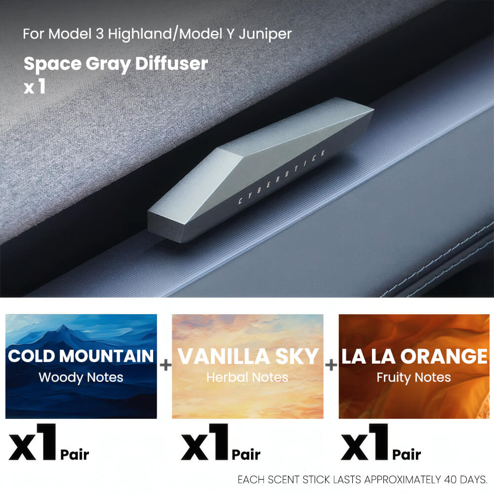 Cyber-Style Dashboard Air Vent Diffuser For Tesla Model 3 Highland / Model Y Juniper