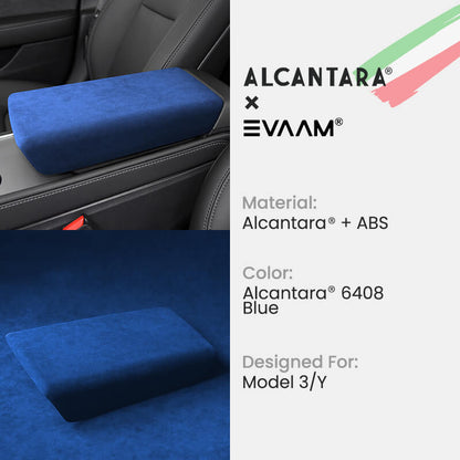 Alcantara Armrest Cover for Tesla Model 3/Y (2017-2023)-EVAAM® - EVAAM