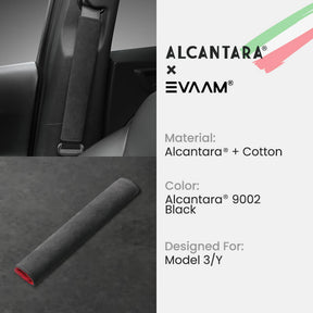 Alcantara Seat Belt Cover For Tesla Model 3/Y-EVAAM® - EVAAM