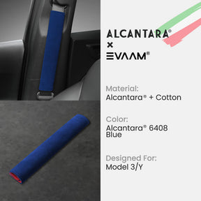 Alcantara Seat Belt Cover For Tesla Model 3/Y-EVAAM® - EVAAM