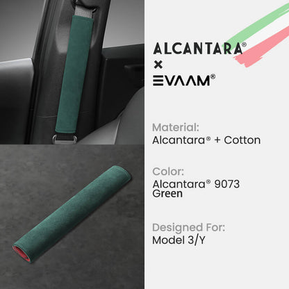 Alcantara Seat Belt Cover For Tesla Model 3/Y-EVAAM® - EVAAM