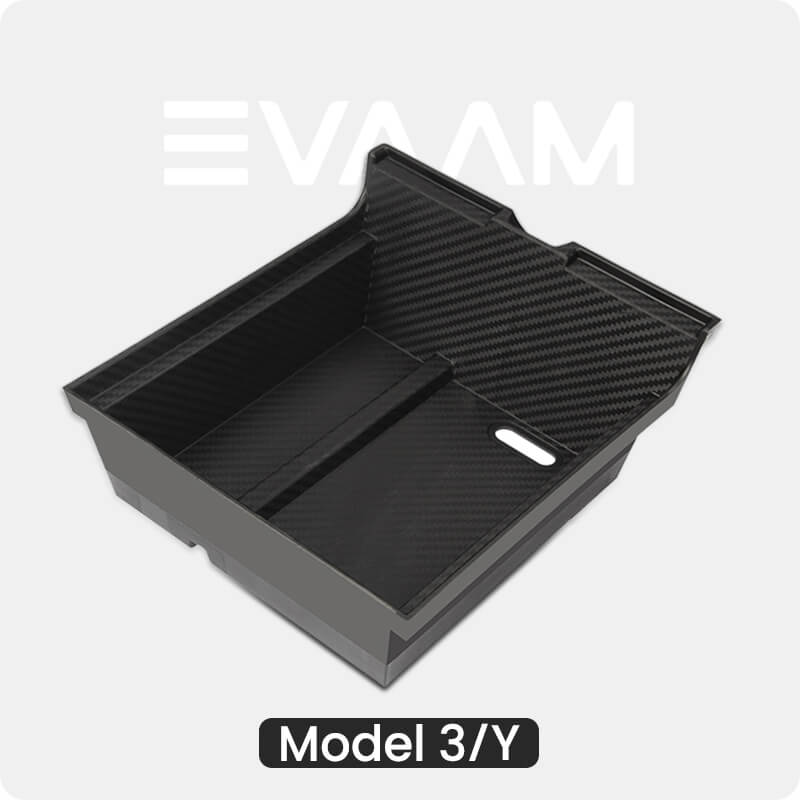 EVAAM® TPE Sliding Center Console Organizer Tray for Tesla Model 3/Y (2017-2023) - EVAAM