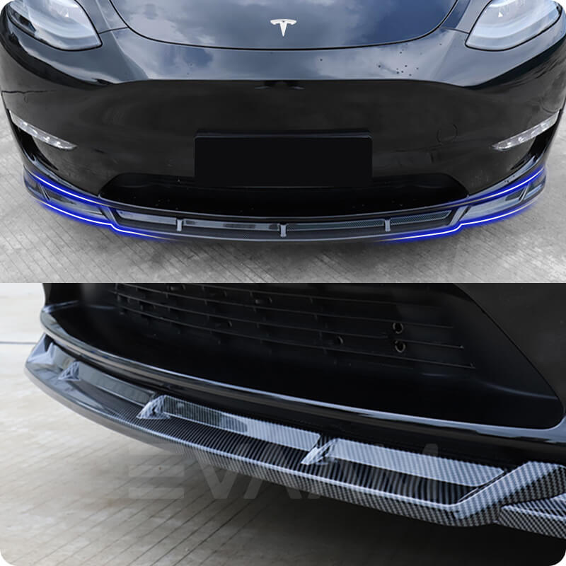 EVAAM® Front Bumper Splitter Lip Protection For Tesla Model Y (2020-2023) - EVAAM
