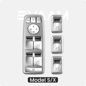 EVAAM® Window & Door Button Switch Parts(16 PCS) for Model S/X Accessories - EVAAM