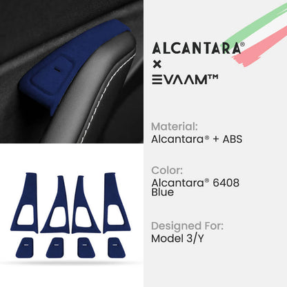 Alcantara Door Button Switch Trim Cover for Tesla Model 3/Y(2017-2023)-EVAAM® - EVAAM