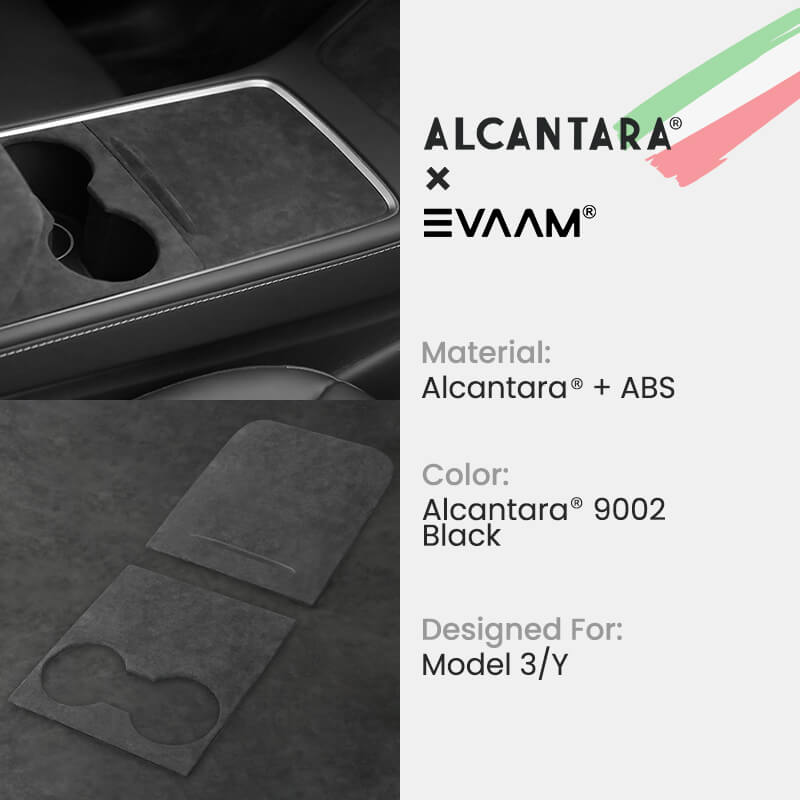 Alcantara Tesla Center Console Wraps Kit for Model 3/Y (2021-2023