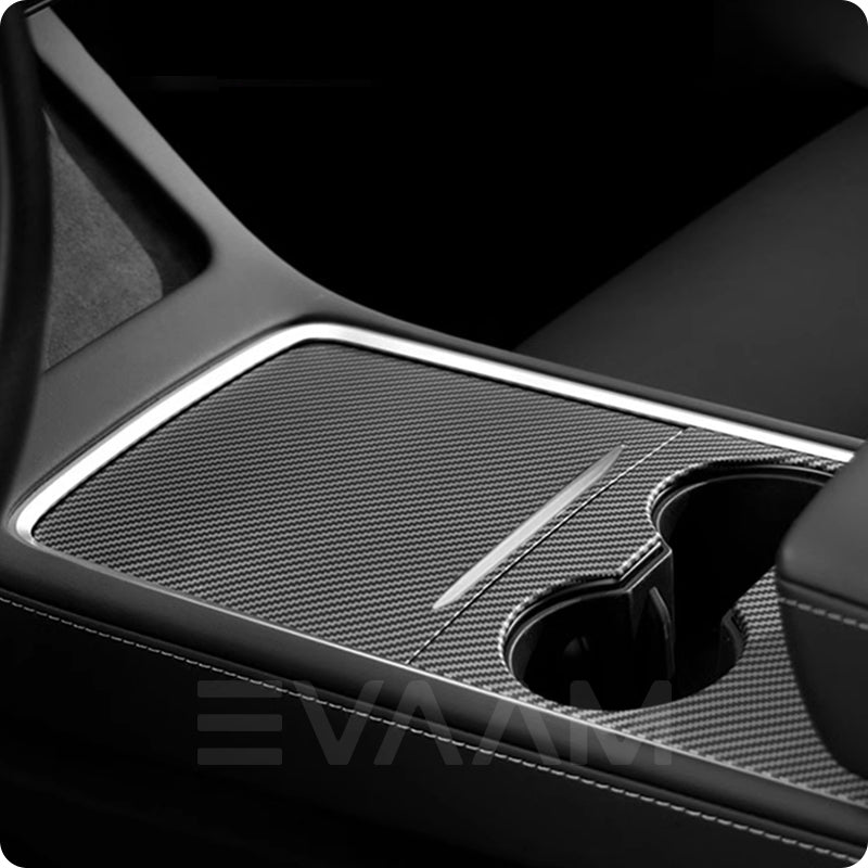 EVAAM® Carbon Fiber Tesla Center Console Wraps Kit for Model 3/Y (2021-2023)