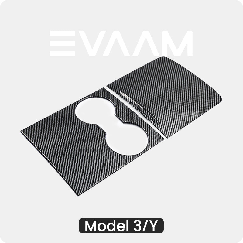 EVAAM® Carbon Fiber Tesla Center Console Wraps Kit for Model 3/Y (2021-2023) - EVAAM