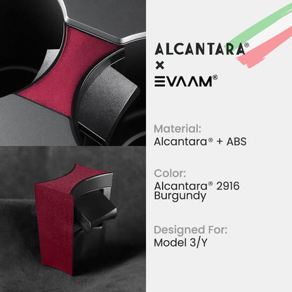 Alcantara Tesla Cup Holder Insert For Model 3/Y (2017-2023)-EVAAM® - EVAAM