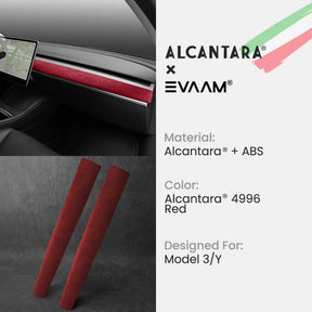 Alcantara Tesla Dash Cap Cover for Tesla Model 3/Y (2017-2023)-EVAAM® - EVAAM