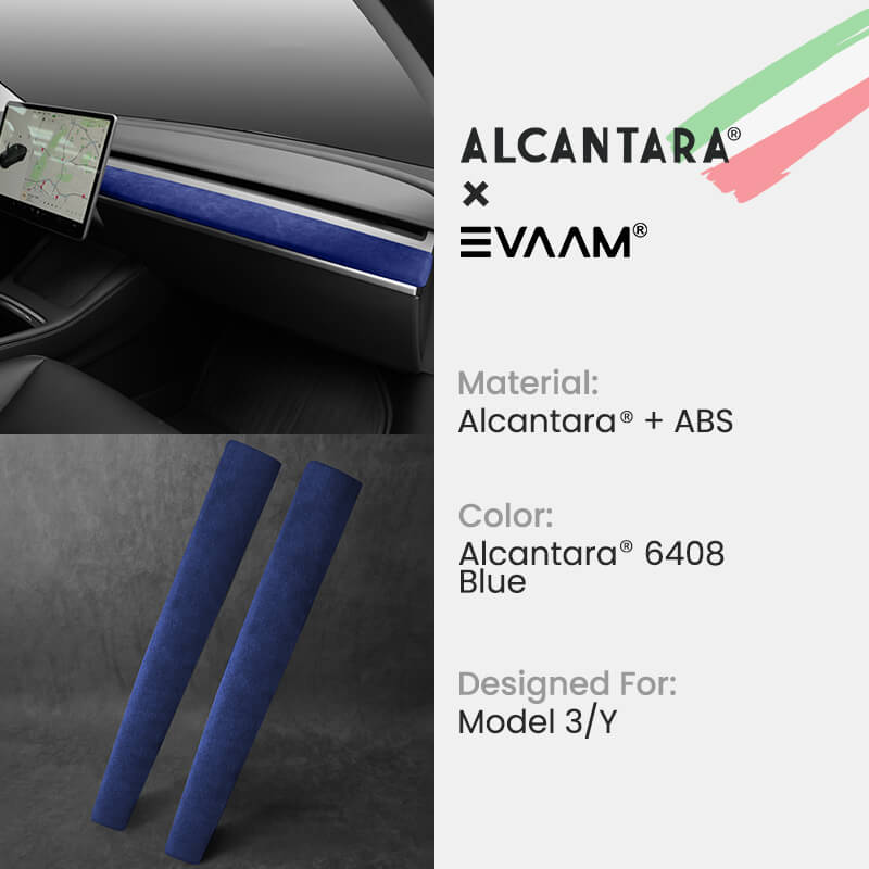 Alcantara Tesla Dash Cap Cover for Tesla Model 3/Y (2017-2023)-EVAAM® - EVAAM