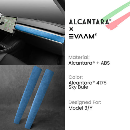 Alcantara Tesla Dash Cap Cover for Tesla Model 3/Y (2017-2023)-EVAAM® - EVAAM