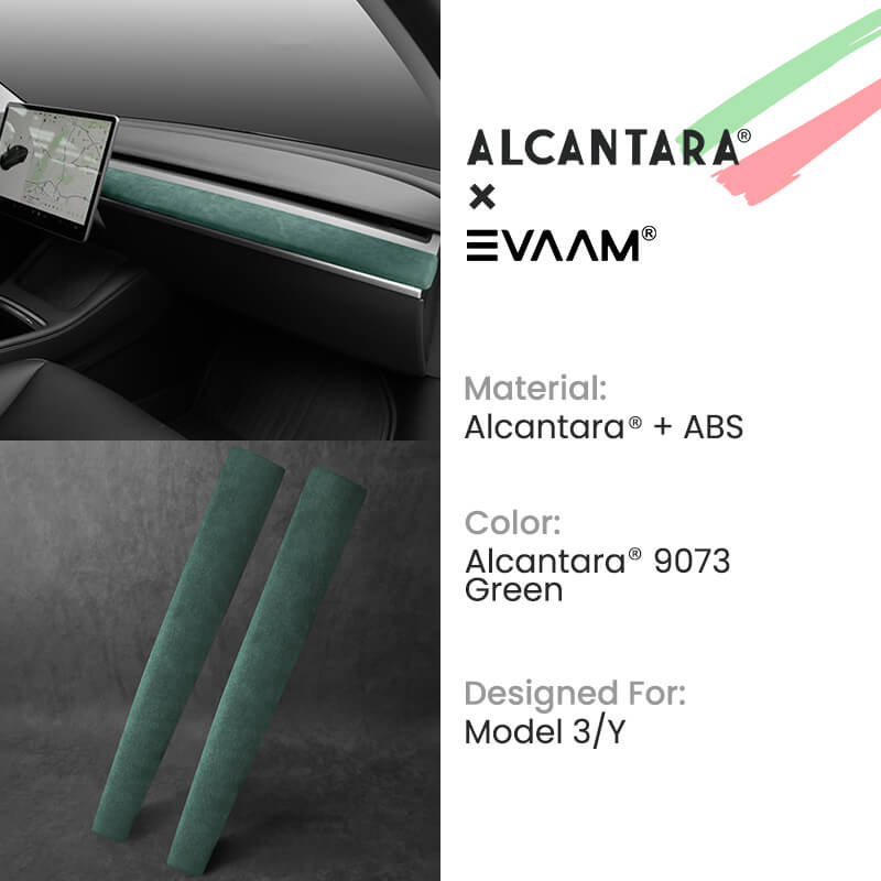 Alcantara Tesla Dash Cap Cover for Tesla Model 3/Y (2017-2023)-EVAAM® - EVAAM