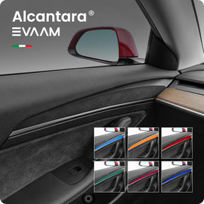 Alcantara Tesla Interior Door Panel Trim Covers for Model 3/Y (2021-2023)-EVAAM® - EVAAM