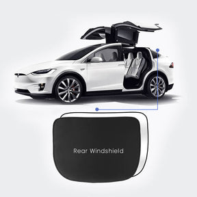 EVAAM® Roof Glass Sunshades for Tesla Model X Accessories (2012-2023)-Rear Windshield