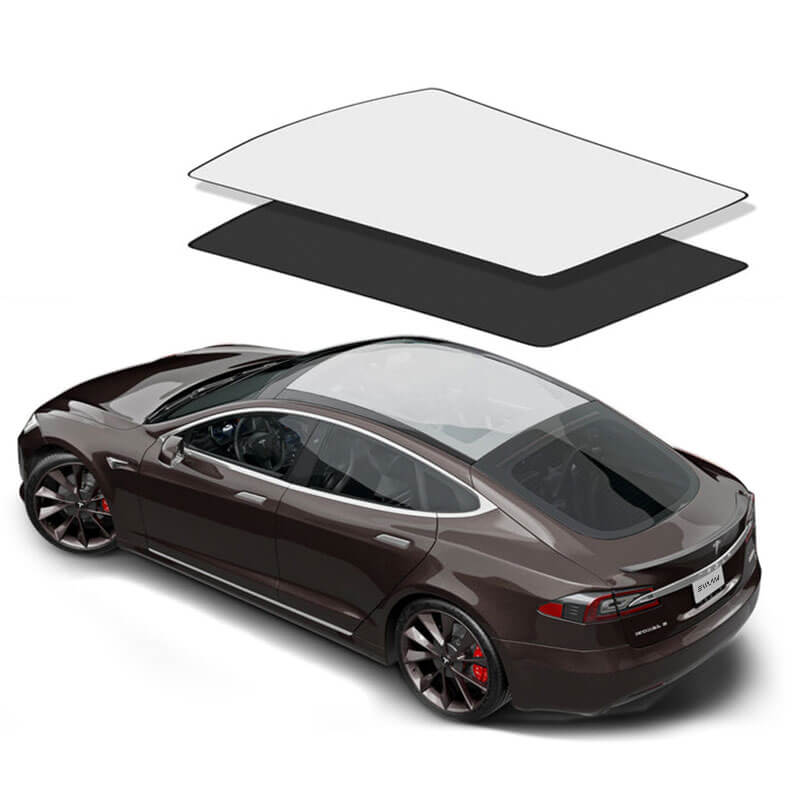 EVAAM® Dachglas-Sonnenblenden für Tesla Model S Zubehör (2012–2023