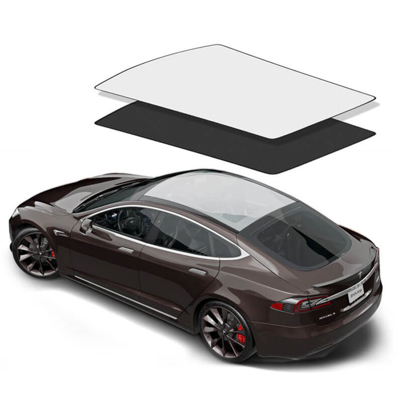 EVAAM® Roof Glass Sun Shades for Tesla Model S Accessories (2012-2023)-Panoramic Sunroofs