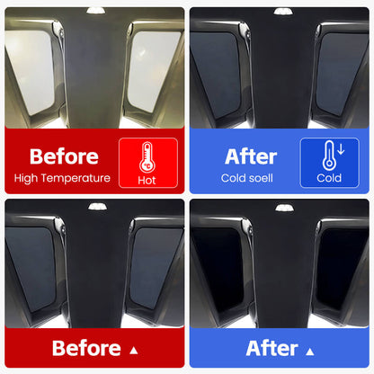 EVAAM® Roof Glass Sunshades for Tesla Model X Accessories (2012-2023)-install