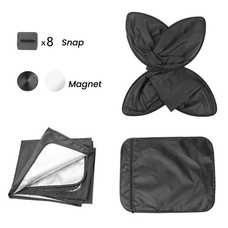 EVAAM® Roof Glass Sun Shades for Tesla Model S Accessories (2012-2023)-package