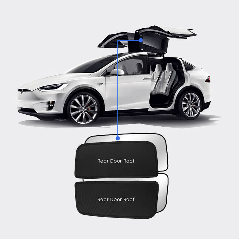 EVAAM® Roof Glass Sunshades for Tesla Model X Accessories (2015-2023)