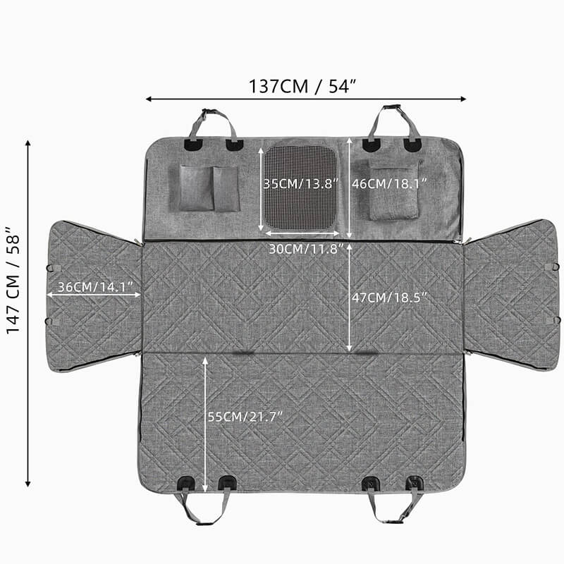 EVAAM® Tesla Back Seat Extender Cover for Dogs - EVAAM