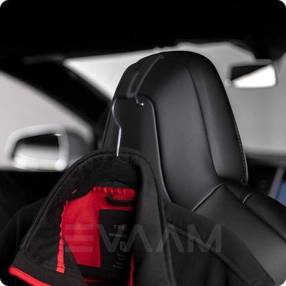 EVAAM®  Headrest Hanger Hooks for Tesla Model S/X (2012-2020) Accessories (2Pcs) - EVAAM