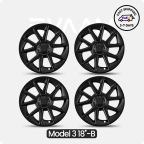 EVAAM® Wheel Covers Hubcap for Tesla Model 3 2017-2023 (4pcs)-Style B/C