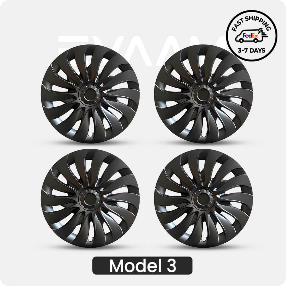 EVAAM® 18-inch Storm Style Full Cover Wheel Hubcap for Model 3 Highland, Set of 4