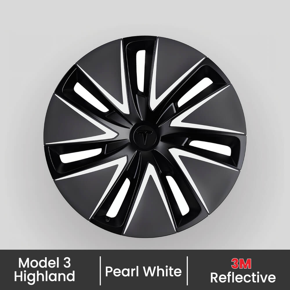 Wheel Hub Reflective Decals For Tesla Model 3 Highland 18" Photon Wheels - EVAAM
