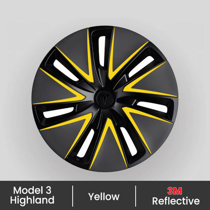 Wheel Hub Reflective Decals For Tesla Model 3 Highland 18" Photon Wheels - EVAAM