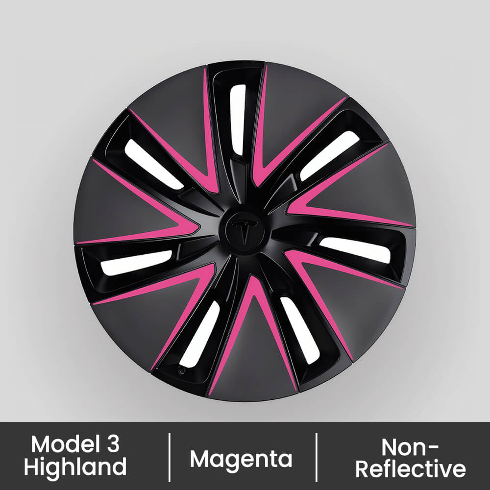 Wheel Hub Reflective Decals For Tesla Model 3 Highland 18" Photon Wheels - EVAAM