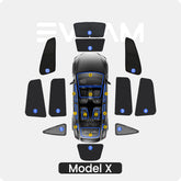 EVAAM® Sunshade Privacy Window Shade for Tesla Model X (2015-2023)
