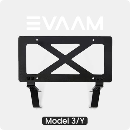EVAAM® No Drill Front License Plate Frames Covers for Tesla Model 3/Y (2017-2023) - EVAAM