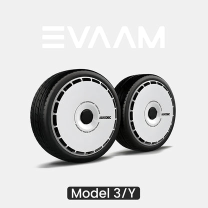 EVAAM® Stylish Fully Wrapped Wheel Hubcap For Tesla Model 3/Y (4 PCS)