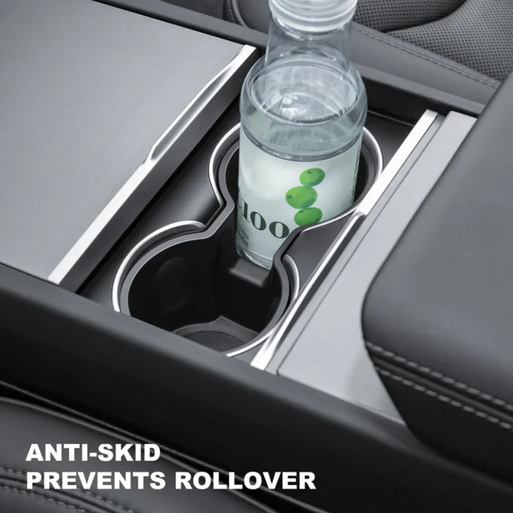 EVAAM® Precision-Fit Silent Cup Holder Insert for Tesla Model Y Juniper (2025-2026) - EVAAM