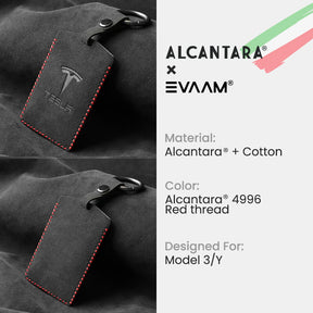 Alcantara Key Card Holder For Tesla Model 3/Y (2017-2023)-EVAAM® - EVAAM