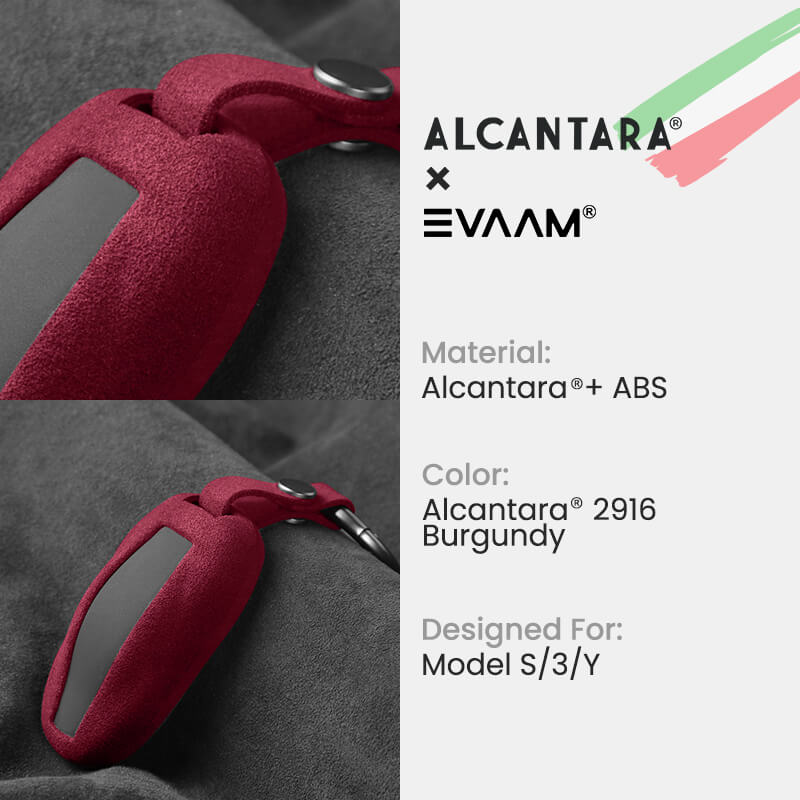 Alcantara Tesla Key Fob Cover For Model 3/Y/S/X (2012-2023)- EVAAM® - EVAAM