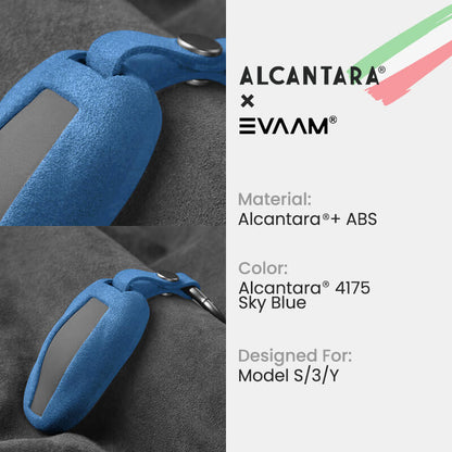 Alcantara Tesla Key Fob Cover For Model 3/Y/S/X (2012-2023)- EVAAM® - EVAAM