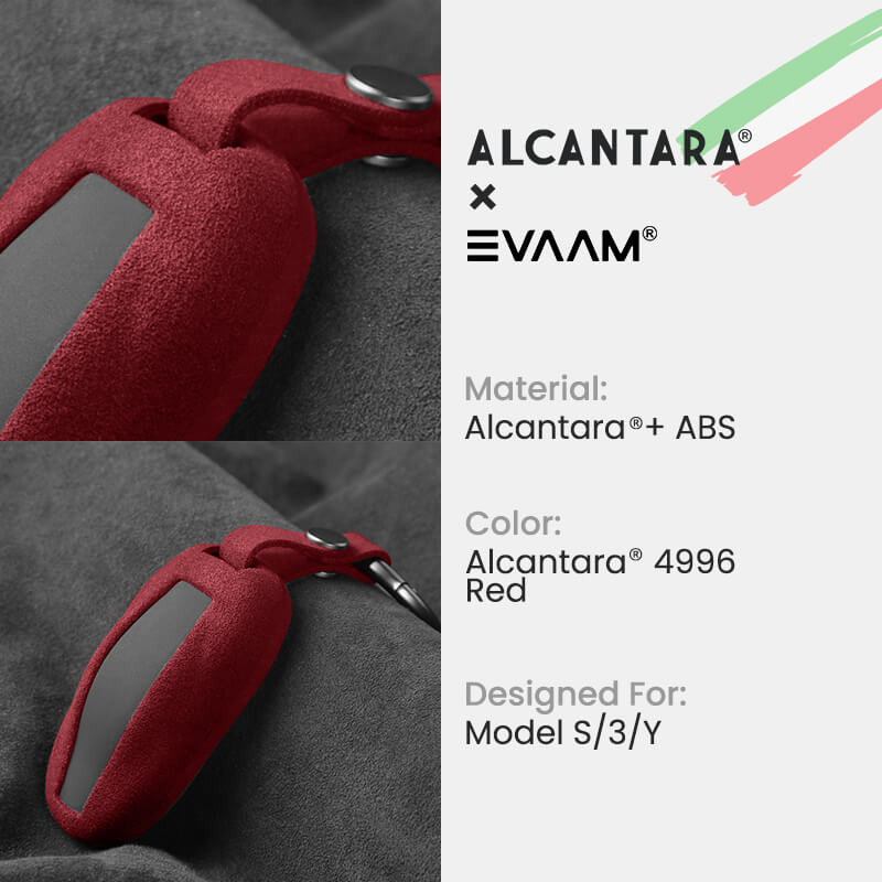 Alcantara Tesla Key Fob Cover For Model 3/Y/S/X (2012-2023)- EVAAM® - EVAAM