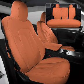 EVAAM® All-Inclusive Leather Full Seat Covers for Tesla 2015-2023 Model X 5 Seat