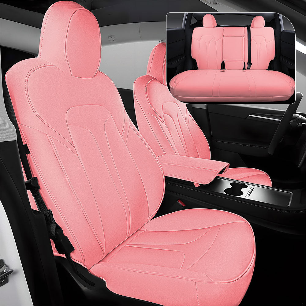 EVAAM® All-Inclusive Leather Full Seat Covers for Tesla 2015-2023 Model X 5 Seat