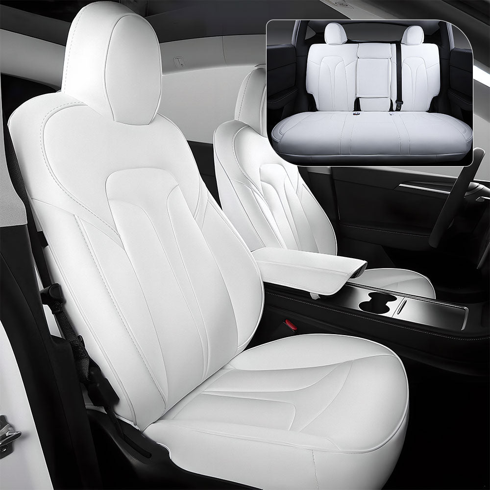 EVAAM® All-Inclusive Leather Full Seat Covers for Tesla 2024+ Model 3 Highland - EVAAM