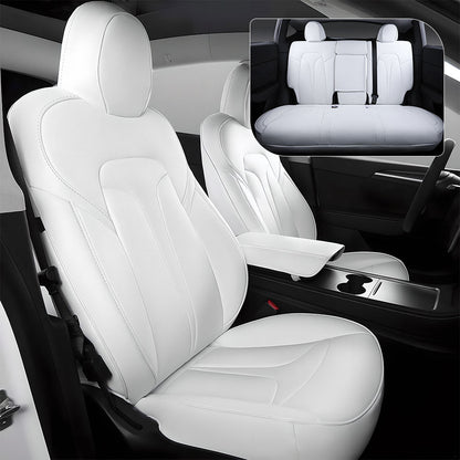 EVAAM® All-Inclusive Leather Full Seat Covers for Tesla 2024+ Model 3 Highland - EVAAM
