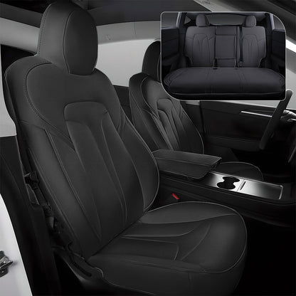 EVAAM® All-Inclusive Leather Full Seat Covers for Tesla 2024+ Model 3 Highland - EVAAM