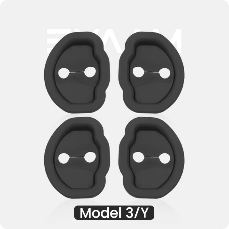 EVAAM® Silicone Door Latch Lock Protector Noise Reduction For Tesla Model 3/Y (4Pcs) [2017-2023] - EVAAM